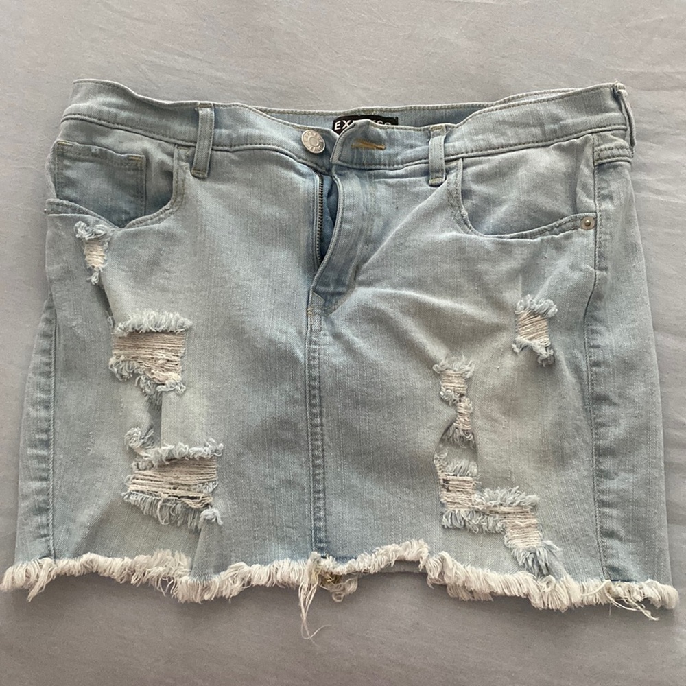 Express denim mini skirt size 8